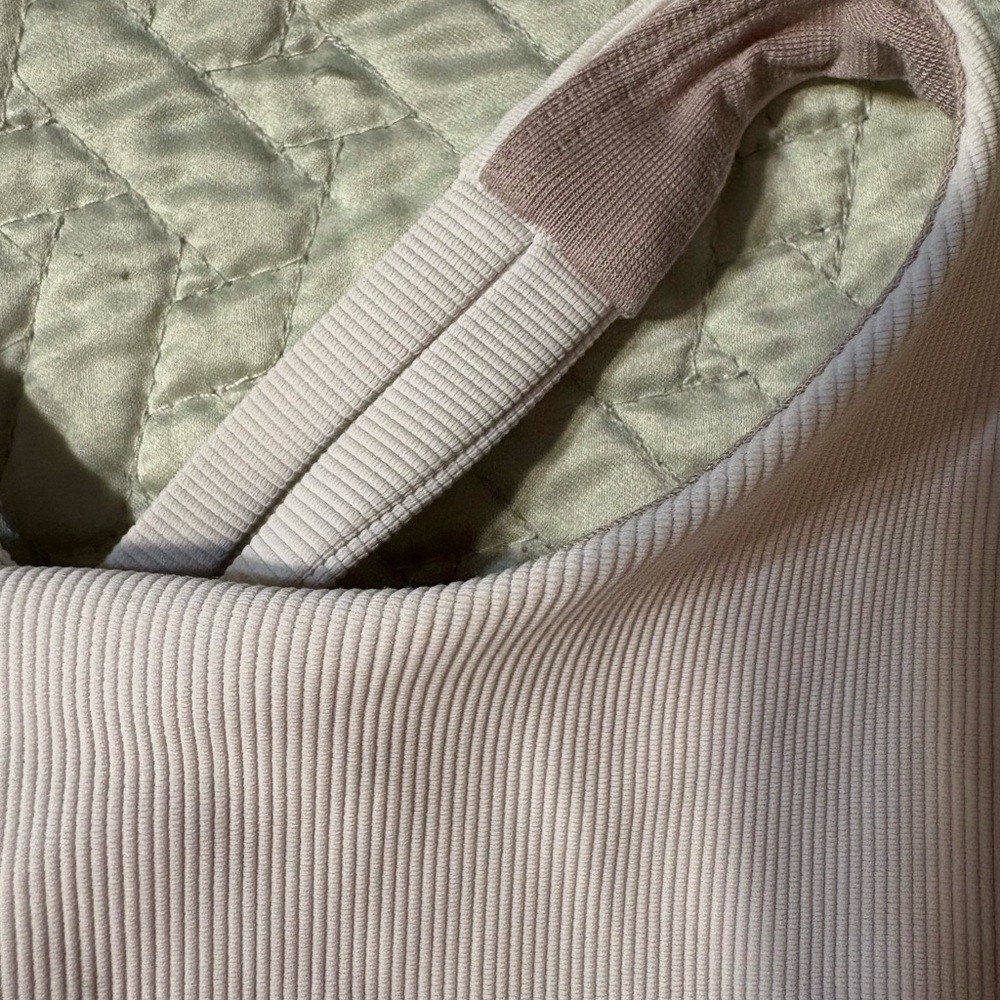 White ribbed lululemon high neck long line energy bra - Picture 7 of 7